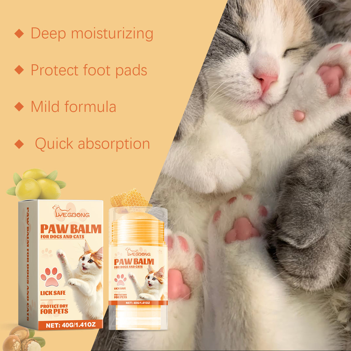 Paw balm ingredients and texture